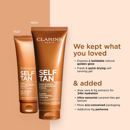 Clarins Self Tan Express Self-Tanning Fresh Gel gel auto-bronzant pour un effet naturel