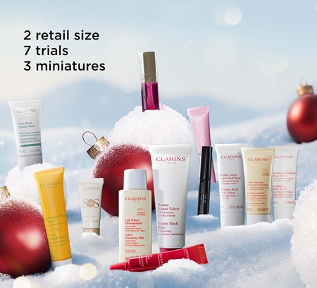 Clarins Advent Calendar 12 Holiday Season calendrier de l'Avent