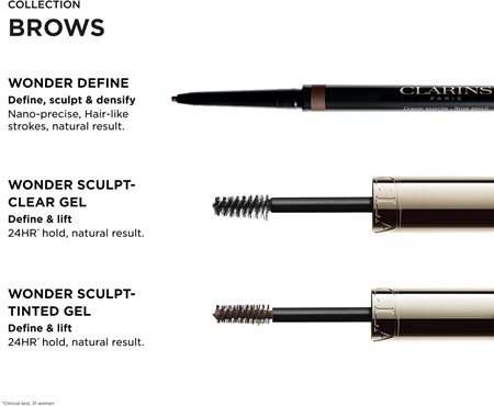 Clarins Wonder Define Eyebrow Pencil crayon pour sourcils avec pinceau