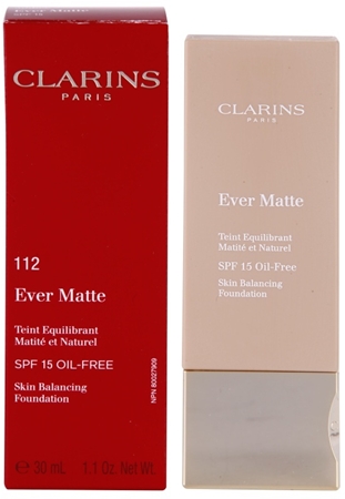 Clarins Face Make-Up Ever Matte podkład matujący minimalizujący pory SPF 15