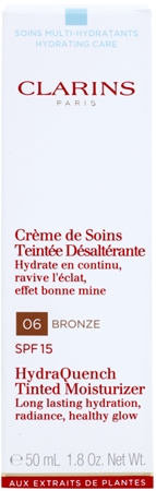 Clarins HydraQuench Tinted Moisturizer leichte Tönungscreme mit feuchtigkeitsspendender Wirkung LSF 15