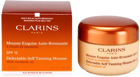 Clarins Sun Self-Tanners Delectable Self Tanning Mousse with Mirabelle Oil SPF 15