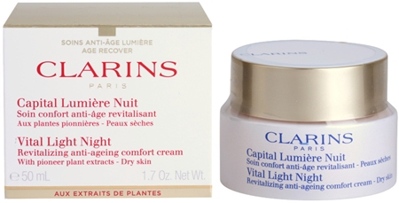 Clarins Vital Light Night Revitalizing Anti-Ageing Comfort Cream for Dry Skin