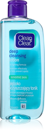 Clean & Clear Deep Cleansing hloubkově čisticí pleťová voda pro citlivou pleť