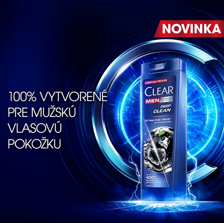Clear Deep Clean čistiaci šampón pre mužov