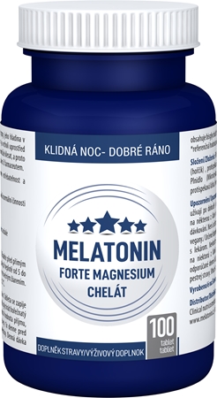 Clinical Melatonin Forte Magnesium chelát tablety na podporu zdravia nervovej sústavy