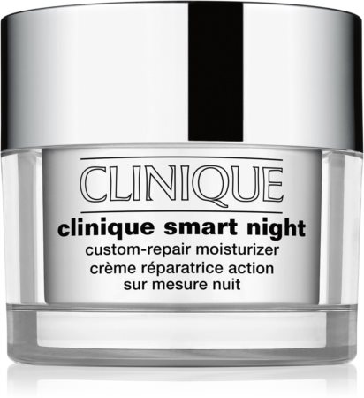 Clinique Smart Night™ Custom-Repair Moisturizer hydratační noční krém proti vráskám pro suchou a smíšenou pleť