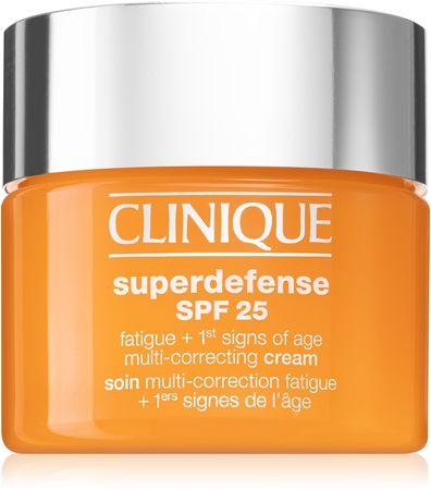 Clinique Superdefense™ SPF 25 Fatigue + 1st Signs Of Age Multi-Correcting Cream creme contra os primeiros sinais de envelhecimento para pele oleosa e mista