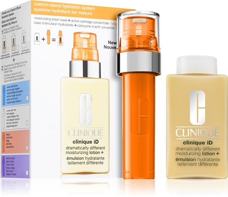 Clinique iD™ Dramatically Different™ Moisturizing Lotion + Active Cartridge Concentrate for Fatigue set pentru un ten radiant