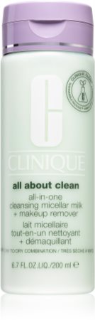 Clinique All About Clean All-in-One Cleansing Micellar Milk + Makeup Remove delikatne mleczko oczyszczające do skóry suchej i bardzo suchej