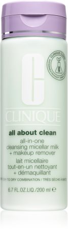 Clinique All About Clean All-in-One Cleansing Micellar Milk + Makeup Remove leite de limpeza suave para pele seca a muito seca