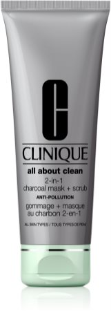 Clinique All About Clean 2-in-1 Charcoal Mask + Scrub čisticí pleťová maska