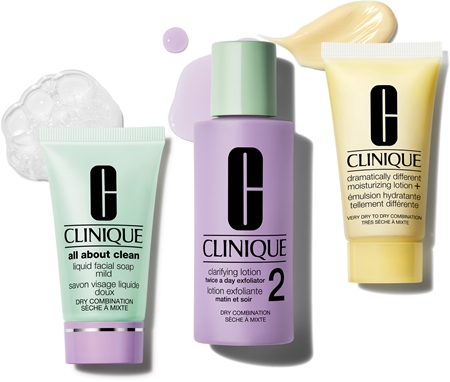 Clinique 3 Steps Skin Care Kit Skin Type 2 coffret cadeau pour un nettoyage parfait du visage