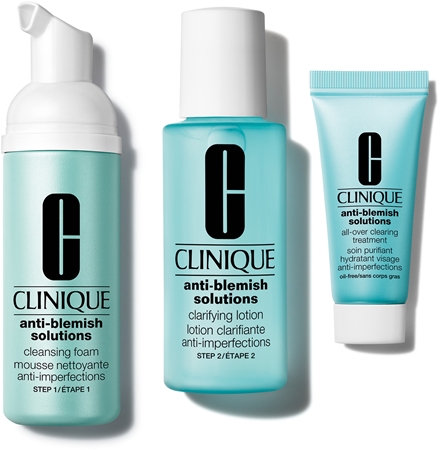 Clinique Mini Kit Clear Skin Routine Gift Set for perfect skin cleansing