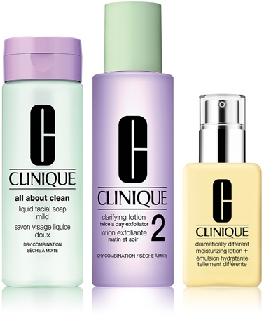 Clinique 3 Steps Skincare Systeme Dry Skin Types σετ δώρου για ξηρή επιδερμίδα
