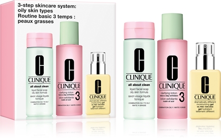 Clinique 3 Steps Skincare Systeme Oily Skin Types σετ δώρου για λιπαρή επιδερμίδα