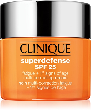Clinique Superdefense™ SPF 25 Fatigue + 1st Signs Of Age Multi-Correcting Cream moisturiser for the first signs of ageing for dry and combination skin