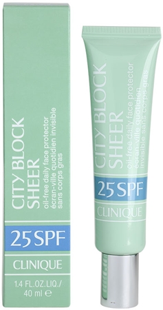 Clinique City Block™ Sheer Oil-Free Daily Face Protector SPF 25 creme facial protetor SPF 25