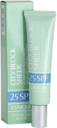 Clinique City Block™ Sheer Oil-Free Daily Face Protector SPF 25 creme facial protetor SPF 25