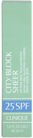 Clinique City Block™ Sheer Oil-Free Daily Face Protector SPF 25 creme facial protetor SPF 25