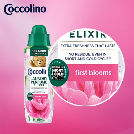 Coccolino First Bloom profuma biancheria