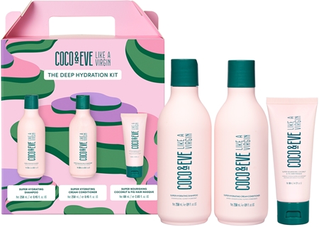 Coco & Eve Like A Virgin The Deep Hydration Kit darilni set (za sijaj in mehkobo las)
