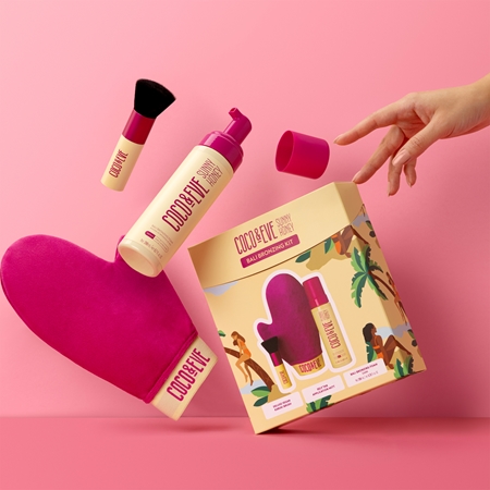 Coco & Eve Sunny Honey Selbstbräunungs-Set (Dark) – Bräunungsmousse Mit Samthandschuh, Vegan, Natürlicher Glow