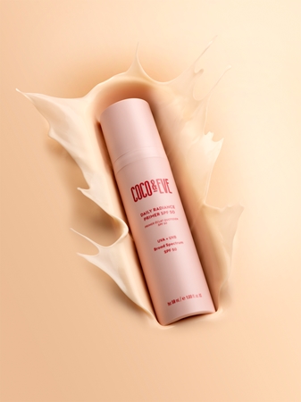 Coco & Eve Daily Radiance Primer SPF 50 fluide léger protecteur pour une peau lumineuse