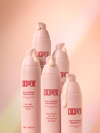Coco & Eve Daily Radiance Primer SPF 50 fluide léger protecteur pour une peau lumineuse