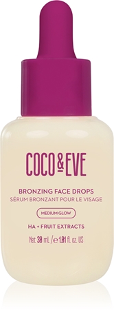 Coco & Eve Sunny Honey Bronzing Face Drops gotas autobronzeadoras para rosto