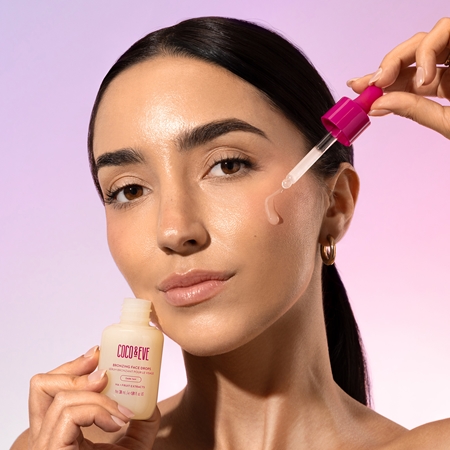 Coco & Eve Sunny Honey Bronzing Face Drops gotas autobronzeadoras para rosto