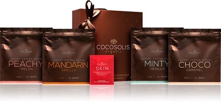COCOSOLIS Luxury Coffee Scrub Box conjunto (para pele fina e lisa)
