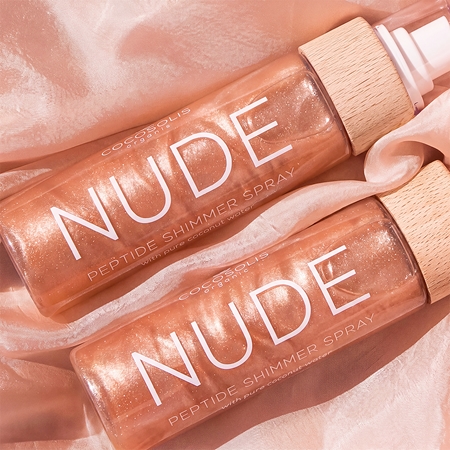 COCOSOLIS Peptide Shimmer Spray NUDE Niisutav pihusti kirgastava efektiga