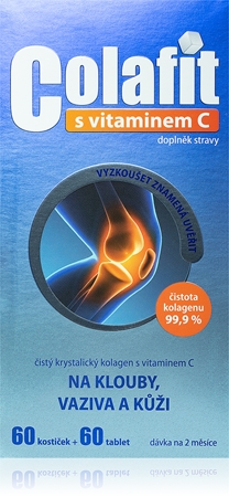 COLAFIT s Vitamínem C kostičky a tablety na klouby, vaziva a kůži