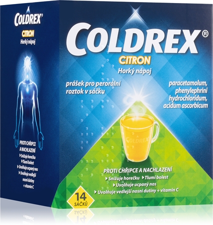 Coldrex Coldrex Citron 750 mg/10 mg/60 mg prášek pro perorální roztok při chřipce a nachlazení