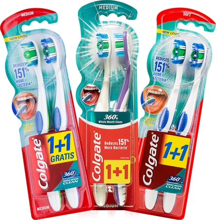 Colgate 360° Whole Mouth Clean Zahnbürste Medium