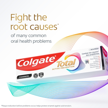 Colgate Total Active Prevention Charcoal & Clean dentifricio sbiancante con carbone attivo