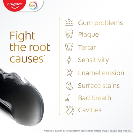 Colgate Total Active Prevention Charcoal & Clean dentifricio sbiancante con carbone attivo