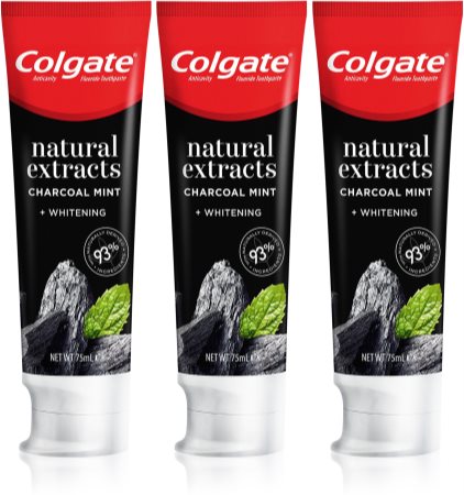 Colgate Natural Extracts Charcoal + White bleichende Zahnpasta mit Aktivkohle
