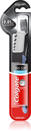 Colgate Slim Soft Charcoal Zahnbürste mit Aktivkohle weich