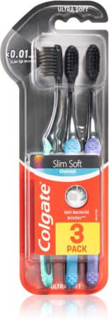 Colgate Slim Soft Active minkšti dantų šepetėliai su aktyvintosiomis anglimis