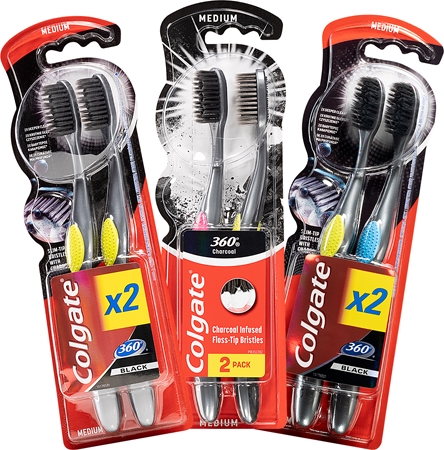 Colgate 360°  Black четка за зъби 2 бр