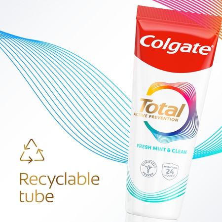 Colgate Total Active Fresh Mint toothpaste for fresh breath