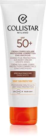 Collistar CORRECTIVE PROTECTION SUN BODY CREAM SPECIFIC ZONES SPF 50+ crema autoabbronzante intensa contro le macchie della pelle