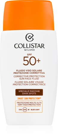 Collistar CORRECTIVE PROTECTION SUN FACE FLUID SPF50+ зволожуючий захисний флюїд для засмаги