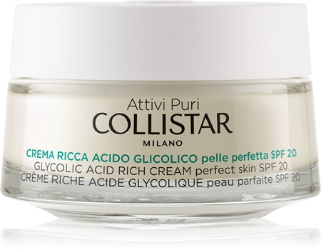 Collistar Attivi Puri Glycolic Acid Rich Cream výživný krém pre obnovu hutnosti pleti s rozjasňujúcim efektom