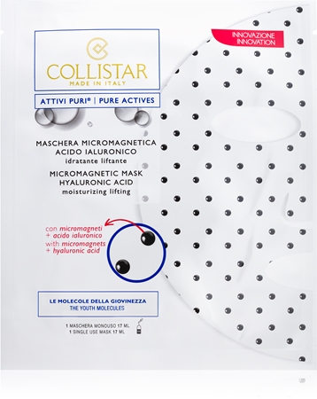 Collistar Attivi Puri Micromagnetic Mask Hyaluronic Acid maschera micro-magnetica con acido ialuronico