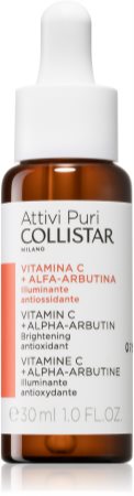 Collistar Attivi Puri Vitamin C + Alfa-Arbutina posvetlitveni serum za obraz z vitaminom C