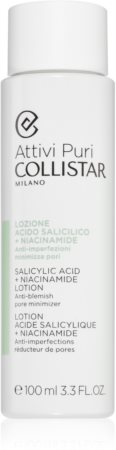 Collistar Attivi Puri Salicylic Acid + Niacinamide lotion tonique visage et émulsion pour resserrer les pores