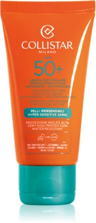 Collistar Special Perfect Tan Active Protection Sun Face Cream przeciwzmarszczkowy krem do opalania  SPF 50+